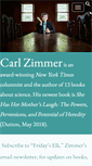 Mobile Screenshot of carlzimmer.com